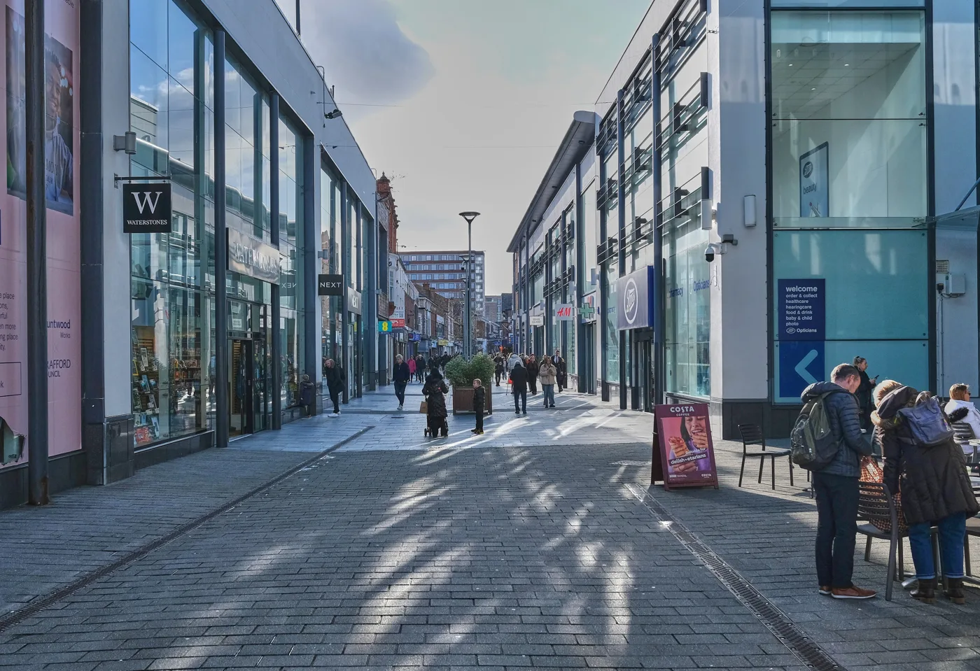 George Street in Altrincham town centre, one of the two streets the switch-on show takes over