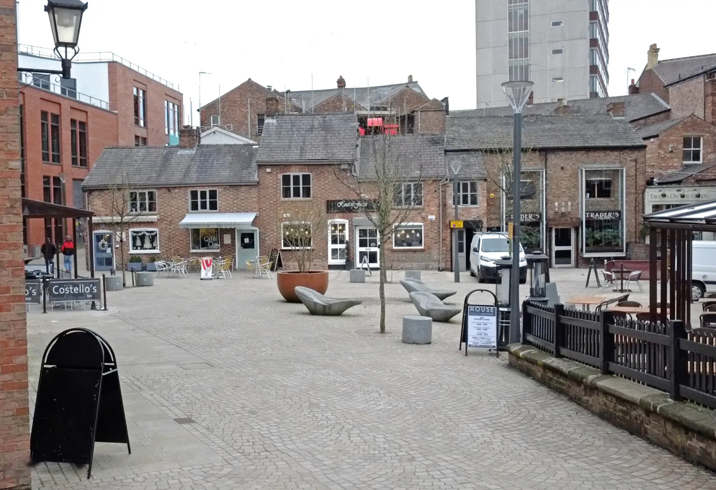 Goose Green in Altrincham, where the Lantern Parade gathers before it sets off