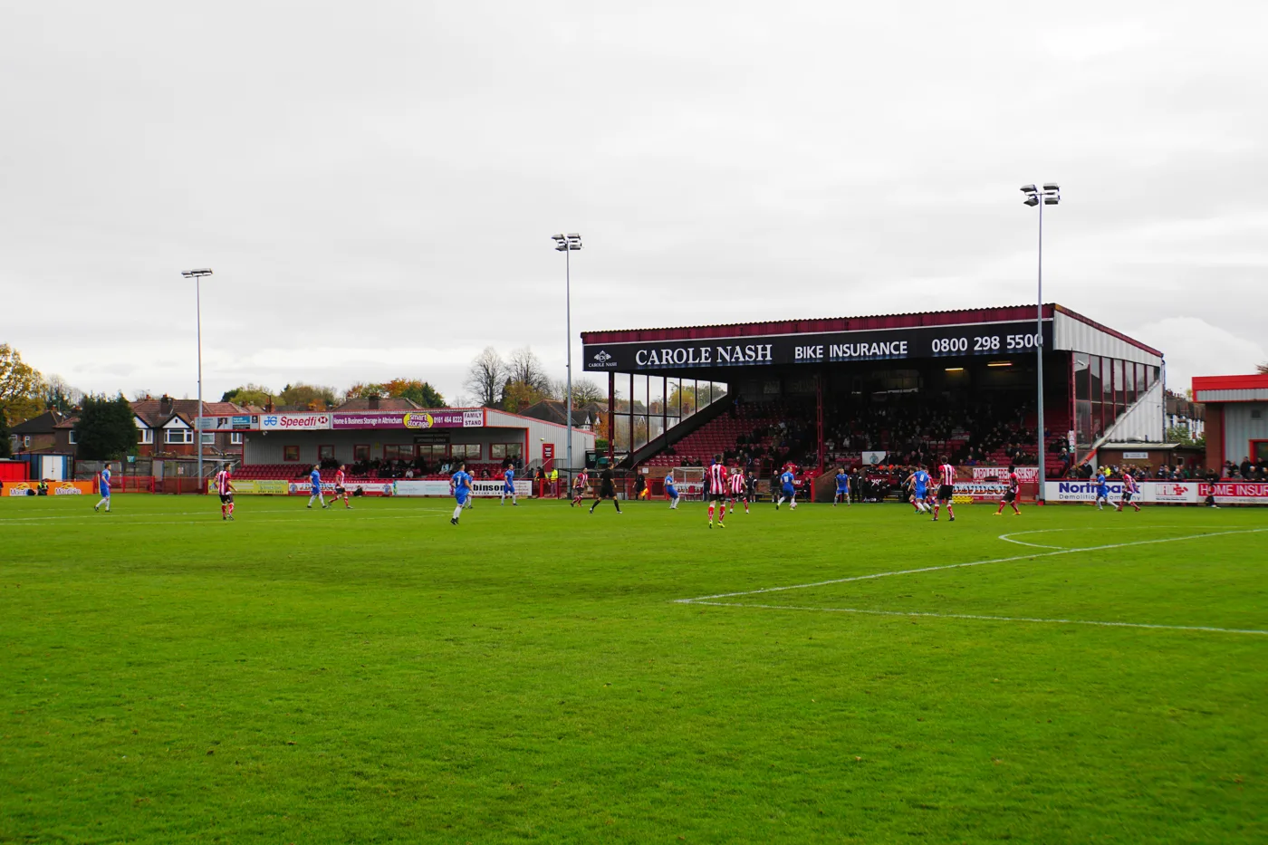 Altrincham playing at home at the J.Davidson Stadium on Moss Lane, where the Notts County tie will be played