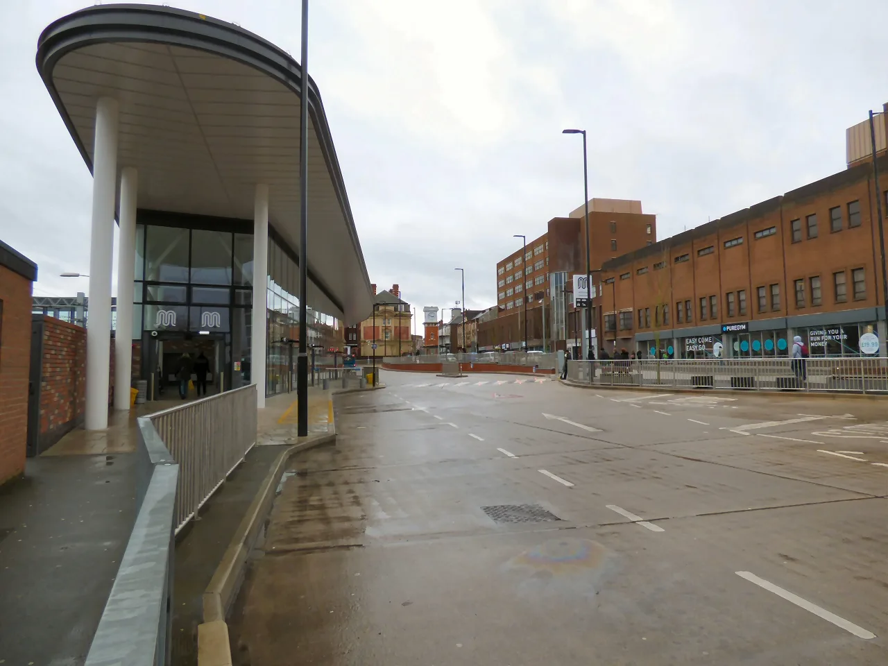 The bus side of Altrincham Interchange, where the shuttle leaves from Stand B