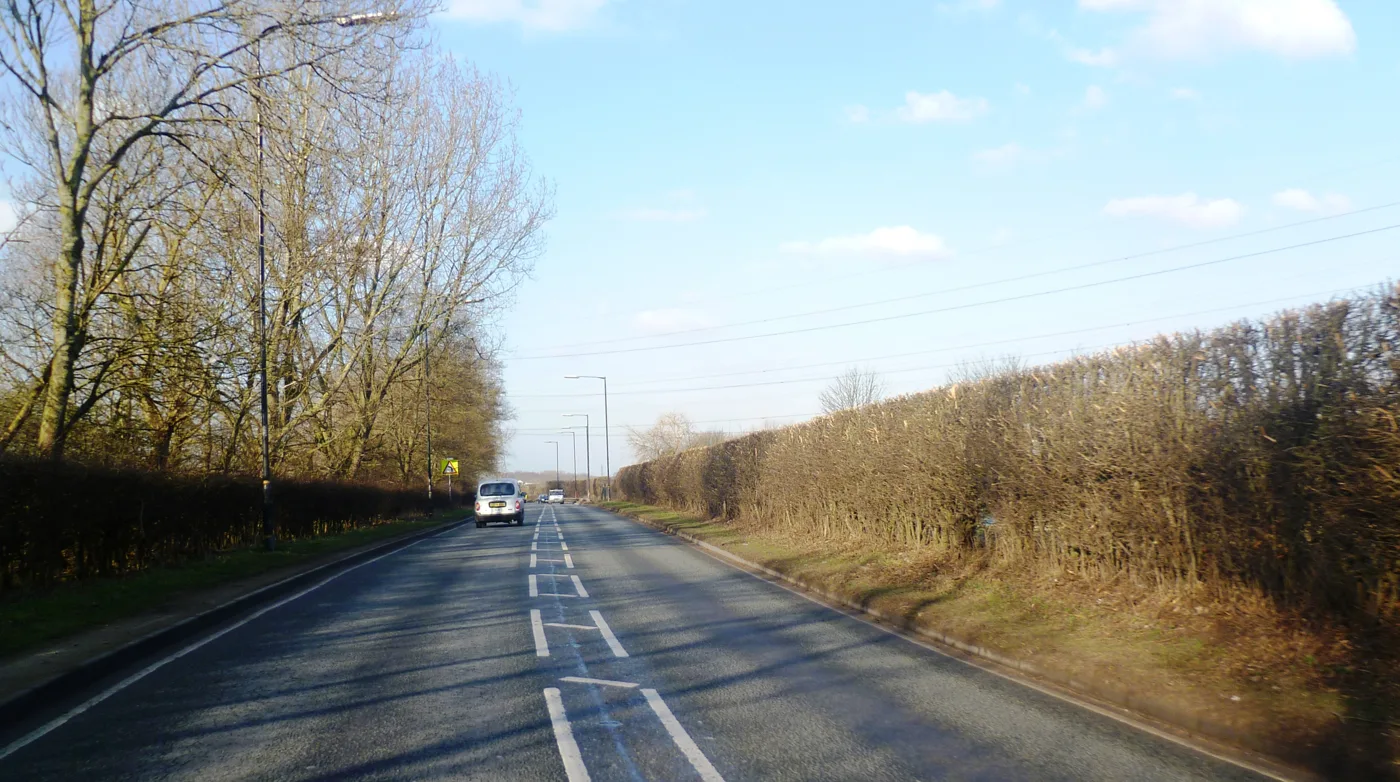 The A6144 Carrington Lane, the road the proposed relief road is meant to take traffic off