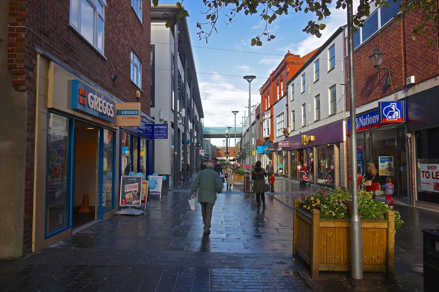 George Street, the shopping street running through Stamford Quarter in Altrincham